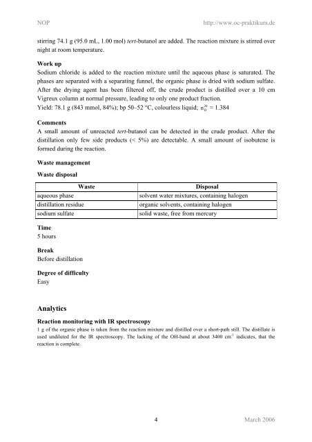 4026 Synthesis of 2-chloro-2-methylpropane (tert-butyl ... - kriemhild