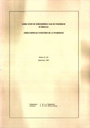 1992-083 geschiedenis/histoire pharmacie - Kringgeschiedenis