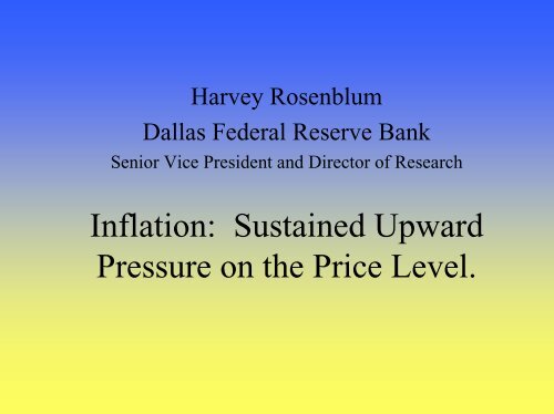 Inflation: Sustained Upward Pressure on the Price Level.