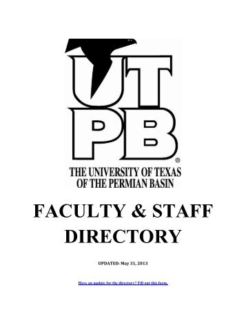 Faculty & Staff Directory - To Parent Directory