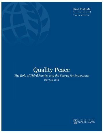 Quality Peace: The Role of Third Parties and the Search for Indicators