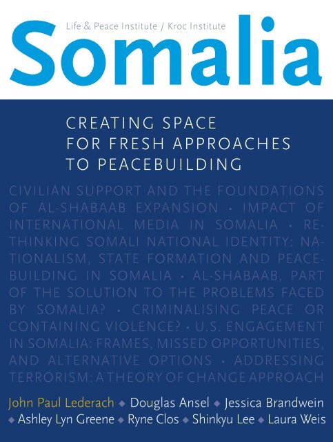 Somalia: Creating Space for Fresh Approaches to Peacebuilding