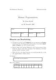 Klausur: Programmieren