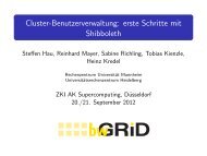 Cluster-Benutzerverwaltung: erste Schritte mit Shibboleth - ZKI