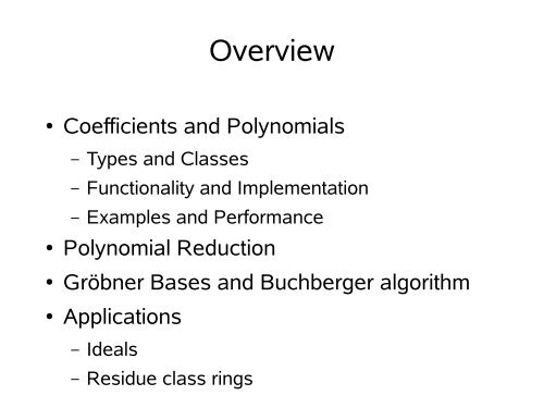 Gröbner Bases and Applications in Java - KRUM Server