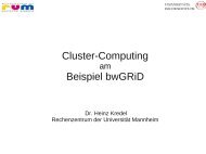 Cluster-Computing Beispiel bwGRiD - KRUM Server - Universität ...