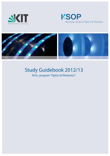 Study Guidebook - Karlsruhe School of Optics & Photonics - KIT