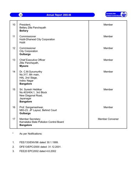 Annual Report 2005-06 - Karnataka State Pollution Control Board