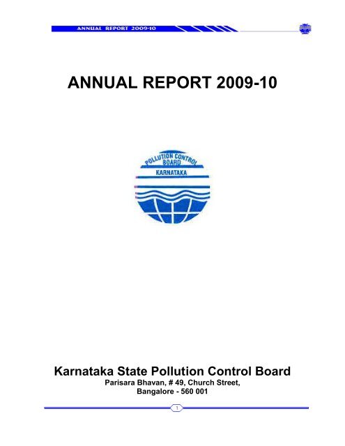 ANNUAL REPORT 2009-10 - Karnataka State Pollution Control Board