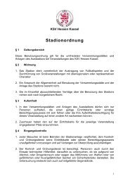 Die Stadionordnung zum Download - KSV Hessen Kassel