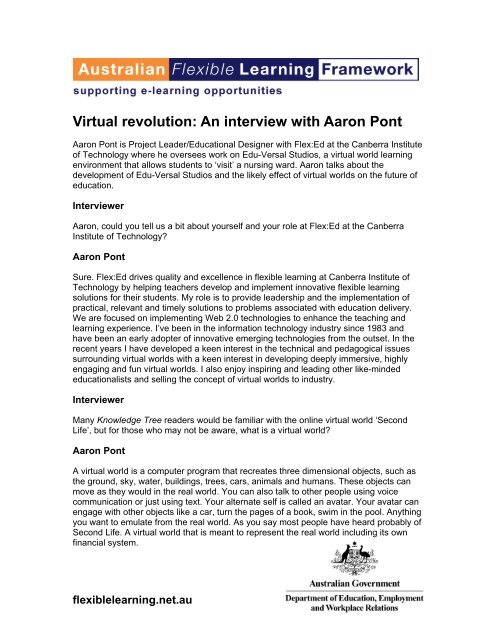 An interview with Aaron Pont - The Knowledge Tree ...