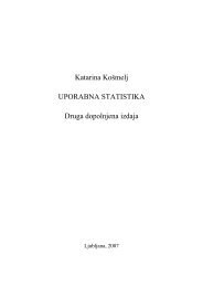 Katarina Košmelj UPORABNA STATISTIKA Druga dopolnjena izdaja