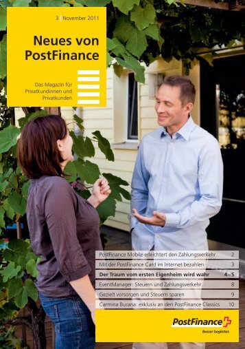 Neues von Postfinance - Das Magazin f