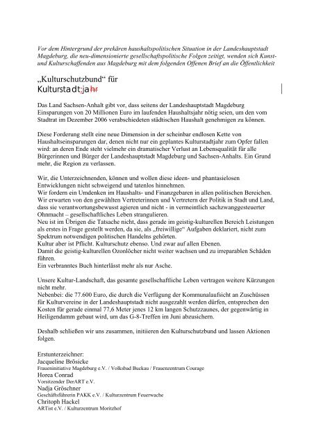Offener Brief als PDF-Datei - Kukma.net