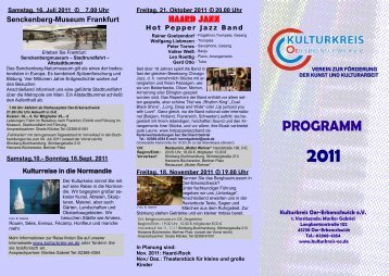 programm 2011 - Kulturkreis Oer-Erkenschwick eV