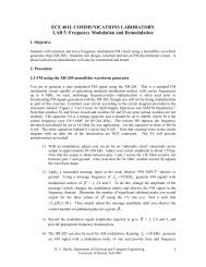 ece 401l communications laboratory - University of Dayton ...