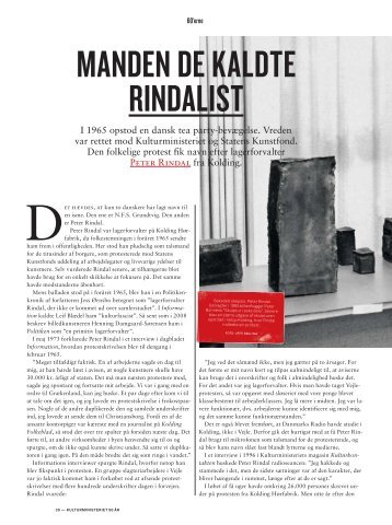 MANDEN DE KALDTE RINDALIST - Kulturministeriet