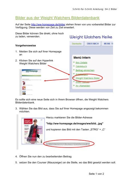 Bilder Aus Der Weight Watchers Bilderdatenbank Ww Homepage
