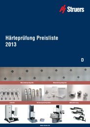 Härteprüfung Preisliste 2013 - Apsis