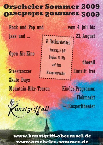 2009 Orscheler Sommer - Programmheft - Kunstgriff eV