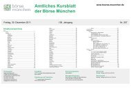 Amtliches Kursblatt der Börse München - Bayerische Börse