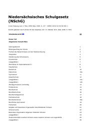 Niedersächsisches Schulgesetz (NSchG) - Kursnet