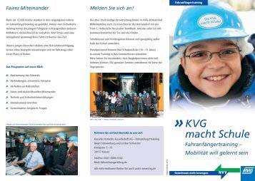 KVG macht Schule - Fahranfängertraining