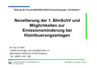 Novellierung der 1. BImSchV und Möglichkeiten zur ...