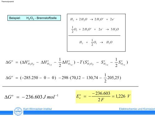 Elektrochemische Thermodynamik