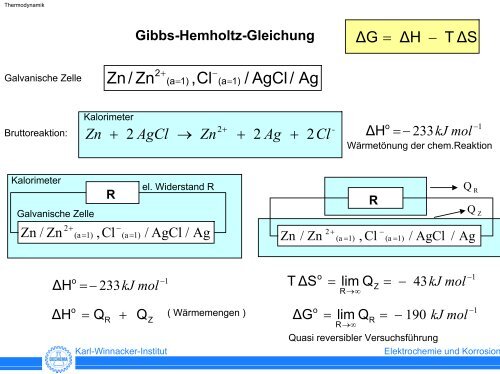 Elektrochemische Thermodynamik