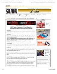 NBA Team Season-Ticket Benefits (2) - Kyle Stack