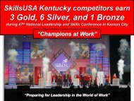 3 Gold, 6 Silver, and 1 Bronze - Kentucky Tech