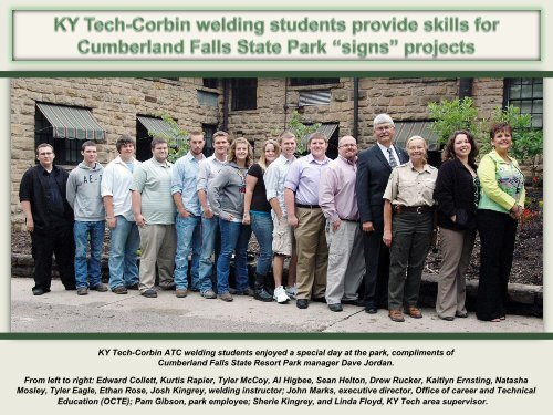 352 - KY Tech-Corbin welding students provide ... - Kentucky Tech