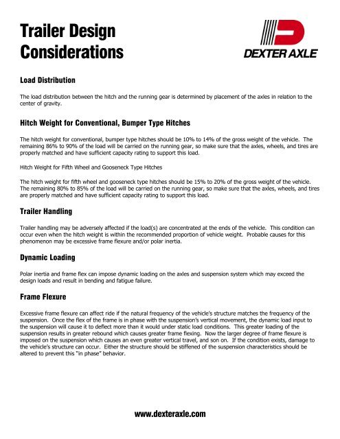 Trailer Design Considerations