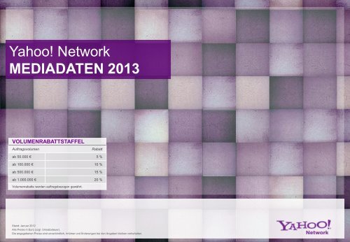 Yahoo! Network MEDIADATEN 2013