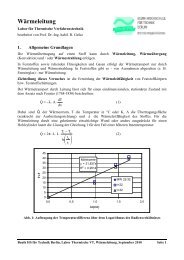 Wärmeleitung - Beuth Hochschule für Technik Berlin