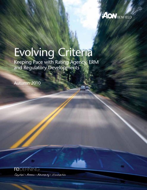 Evolving Criteria - Reinsurance Thought Leadership | Aon Benfield