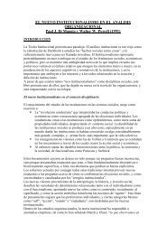 el nuevo institucionalismo en el analisis organizacional - laisum