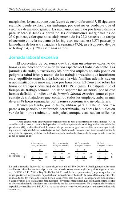 Siete indicadores para medir el trabajo decente. Comparacion ...