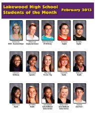 Students of the Month - Lakewood City Schools