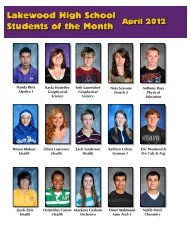 Students of the Month - Lakewood City Schools