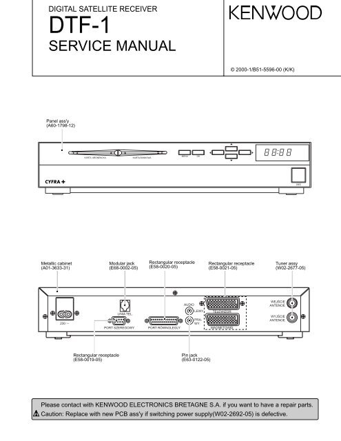 Schemat tunera Kenwood DTF-1