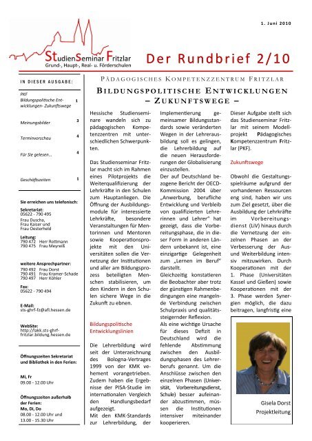 Rundbrief vom Juni 2010 - Hessen