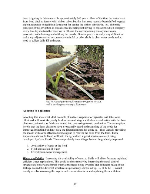 Geha Foods Evaluation of Irrigation for Processed Tomatoes