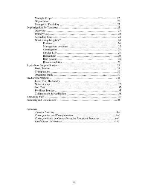 Geha Foods Evaluation of Irrigation for Processed Tomatoes