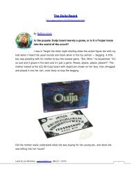 Articles - Blog - The Ouija Board - Lamb & Lion Ministries