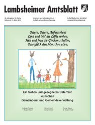 Ostern, Ostern, Auferstehen! - Gemeindeverwaltung Lambsheim