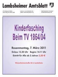 Rosenmontag, 7. März 2011 - Gemeindeverwaltung Lambsheim