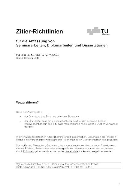 Zitier-Richtlinien Architekturfakultaet.pdf - lamp.tugraz.at