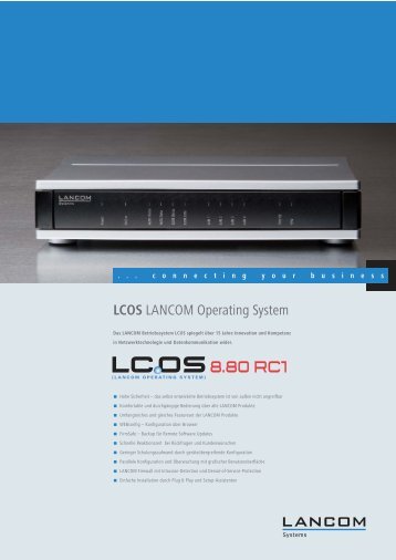 LCOS LANCOM Operating System - LANCOM Systems GmbH